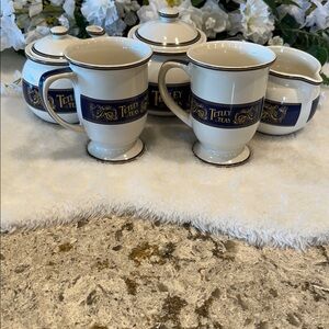 5 piece Tetley tea set
